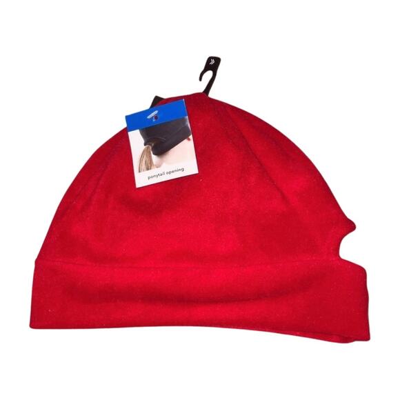 Isotoner Signature Red Ponytail Opening Cap Size OS - Picture 2 of 3